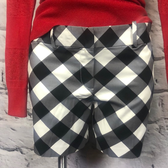 Ann Taylor Factory Pants - Ann Taylor checker short black white 4 10 12